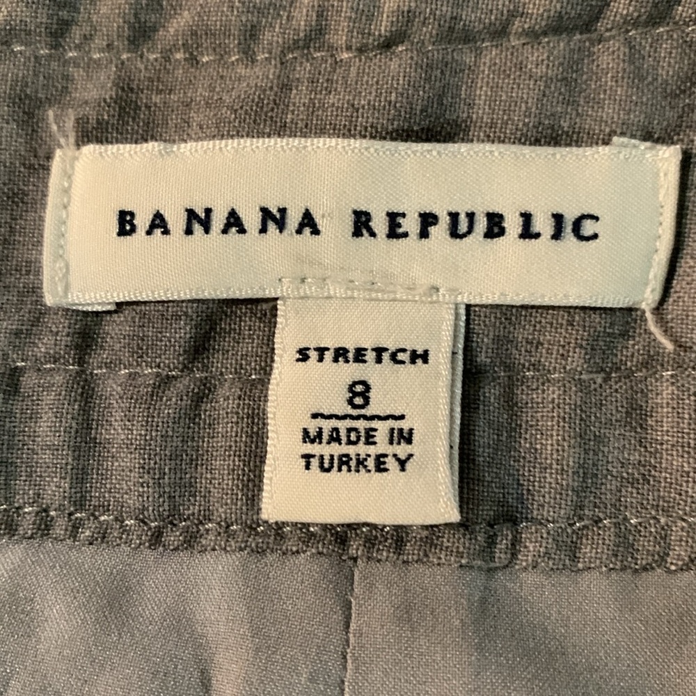 Banana Republic Lined Gray Midi Skirt Zipper Size 8 - Picture 6 of 8
